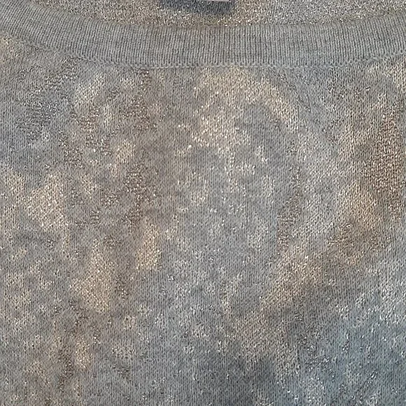 Chico's Tunic Shimmery Silver and Blue Size 3= US XL - Picture 2 of 7